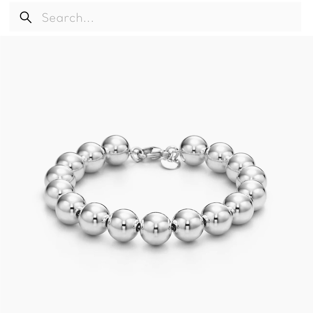 Tiffany & Co HardWear Bead Ball Bracelet Sterling Silver 8 inch- Authentic
